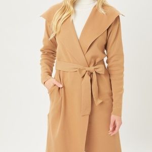 Last 1! NWT  Belted Wrap Coat in Camel